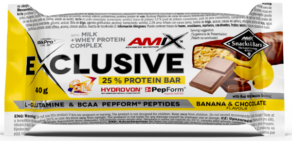 Proteínová tyčinka Amix Exclusive 40g banán čokoláda