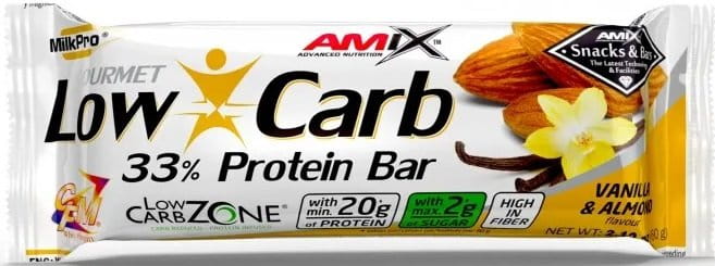 Proteínová tyčinka Amix Low-Carb 33% Proteín 60g vanilka mandle