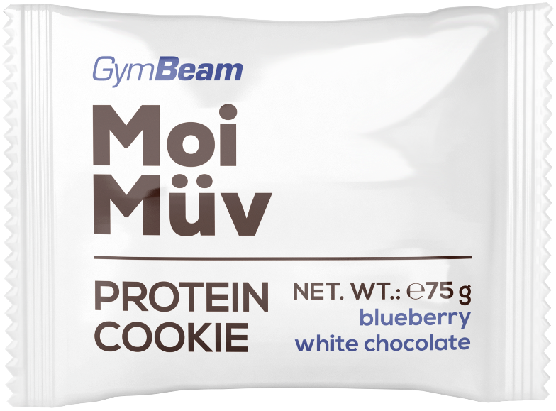 Proteínové tyčinky a sušienky MoiMüv Protein Cookie GymBeam blueberry and white chocolate - 75 g